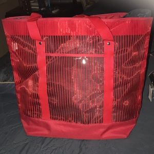 Gorgeous giant red beach bag